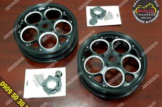 Solid CNC aluminum wheel set for Vespa GTS, Sprint, Primavera
