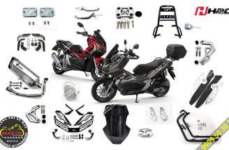 Collection of toys for ADV 150 cars of H2C brand
