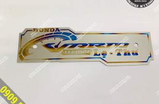 Motorcycle nameplate - Titanium nameplate made to order
