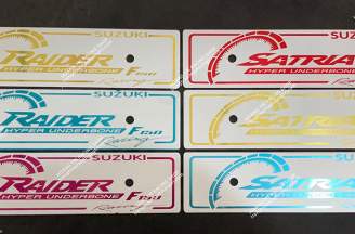 Raider aluminum nameplate - Satria
