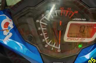 3-function clock for motorbikes
