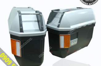 Pair of Givi E23G730-S_OR side cases with a capacity of 23 liters
